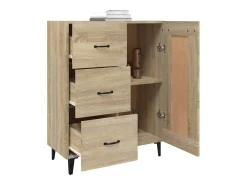 Aparador de roble Sonoma 69,5 x 34 x 90 cm Madera de ingeniería