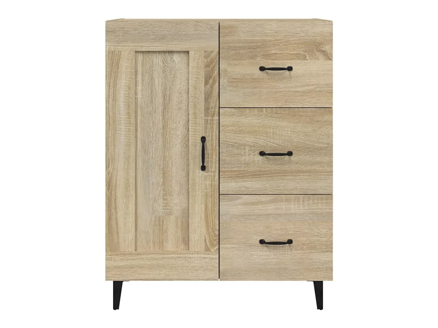 Aparador de roble Sonoma 69,5 x 34 x 90 cm Madera de ingeniería