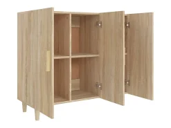 Aparador de roble Sonoma 90x34x80 cm madera de ingeniería