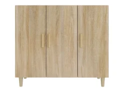 Aparador de roble Sonoma 90x34x80 cm madera de ingeniería