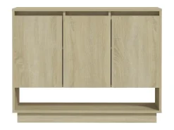 Aparador de roble Sonoma 97x31x75 cm Madera de ingeniería