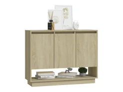 Aparador de roble Sonoma 97x31x75 cm Madera de ingeniería