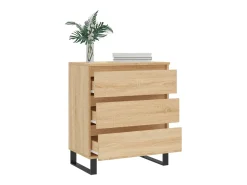 Aparador de roble Sonoma 60x35x70 cm Madera de ingeniería