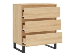 Aparador de roble Sonoma 60x35x70 cm Madera de ingeniería