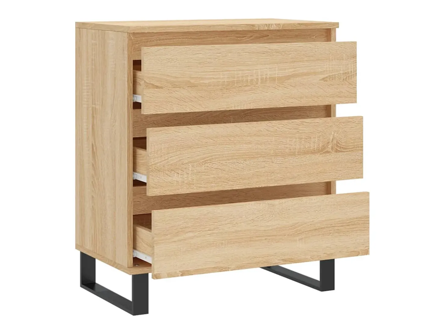 Aparador de roble Sonoma 60x35x70 cm Madera de ingeniería