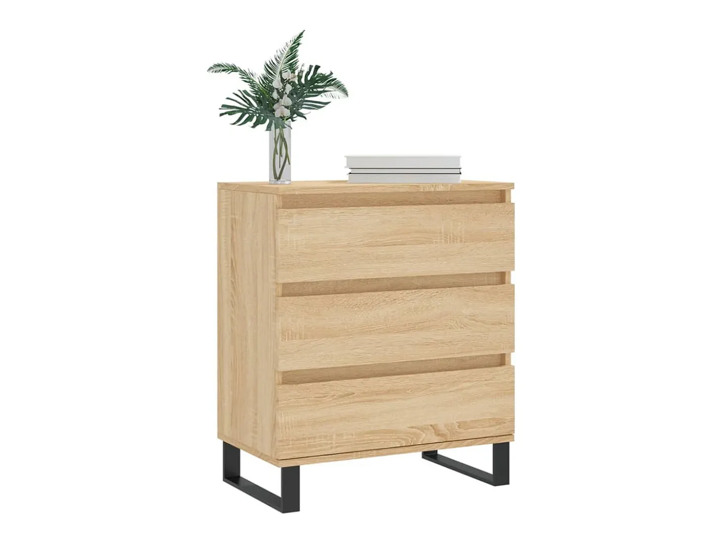 Aparador de roble Sonoma 60x35x70 cm Madera de ingeniería