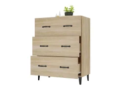 Aparador de roble Sonoma 69,5x34x90 cm madera de ingeniería