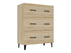 Aparador de roble Sonoma 69,5x34x90 cm madera de ingeniería