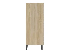 Aparador de roble Sonoma 69,5x34x90 cm madera de ingeniería