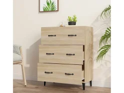 Aparador de roble Sonoma 69,5x34x90 cm madera de ingeniería