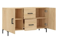 Aparador de roble Sonoma 100x36x60 cm madera de ingeniería