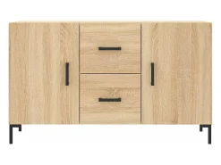 Aparador de roble Sonoma 100x36x60 cm madera de ingeniería