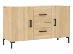 Aparador de roble Sonoma 100x36x60 cm madera de ingeniería