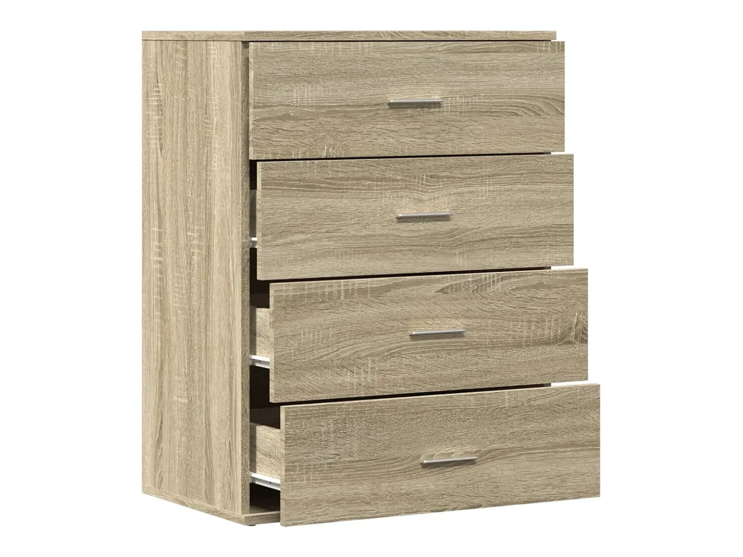 Aparador de roble Sonoma 60x39x80 cm madera de ingeniería