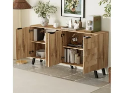 Aparador de salón con 4 puertas, mueble de salón con patas de PVC