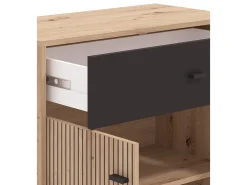 Aparador de 90x80x40 cm de estilo contemporáneo en tablero de melamina color beige Avion