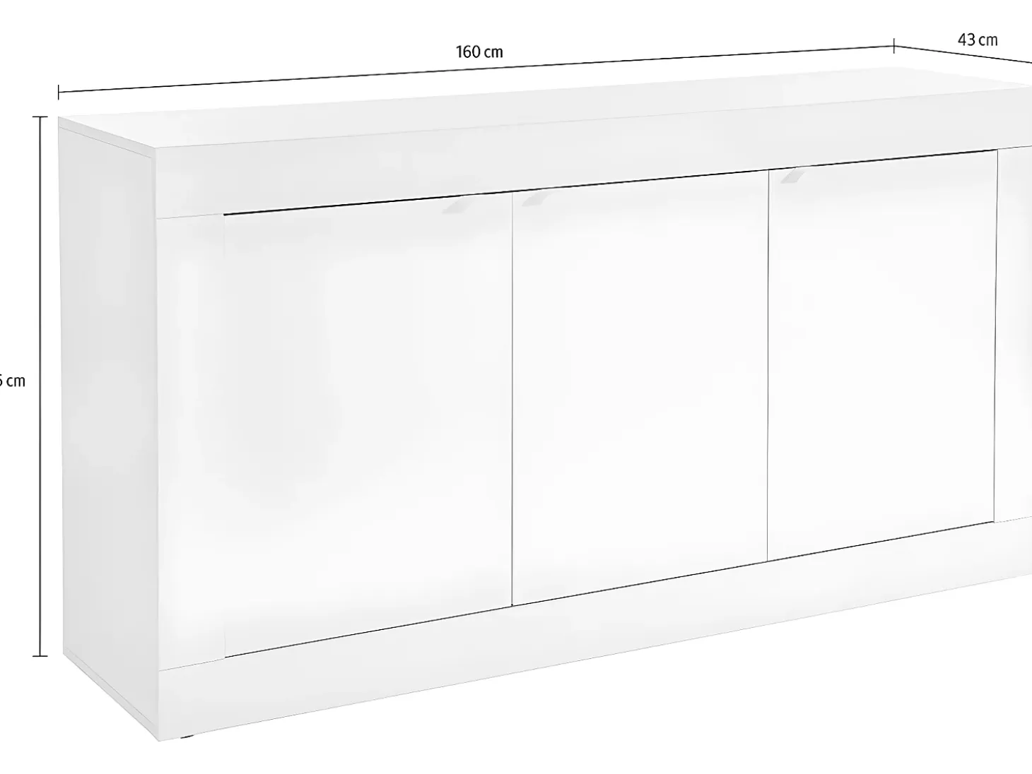 Aparador design 3 puertas Blanco lacado COMETE