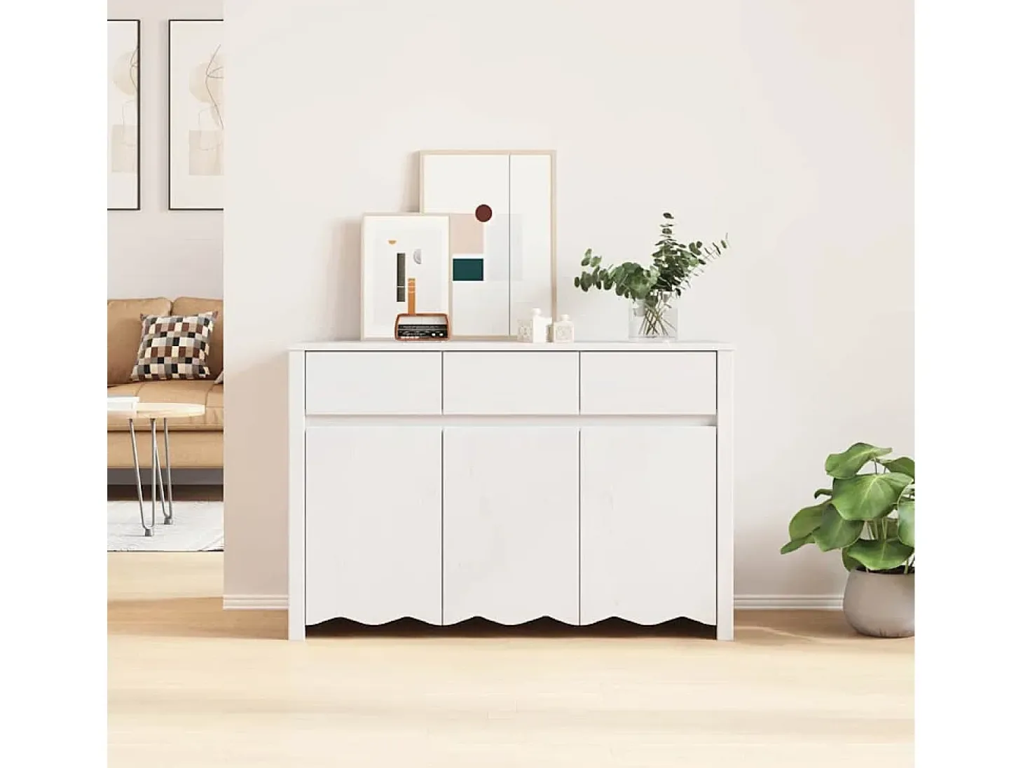 Aparador Drammen 114 x 43 x 75,5 cm Madera maciza de Pino