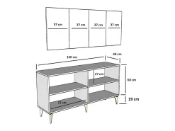 Aparador Draw Blanco 150x40x79 cm