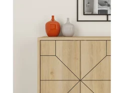 Aparador Dune color roble 123x35x62.4 cm
