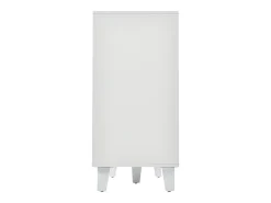 Aparador elegante con espejo blanco, aparador versátil – 4 puertas, estante ajustable