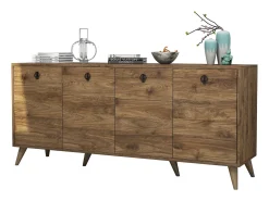 Aparador Elite 1610 color nogal 180x45x80 cm