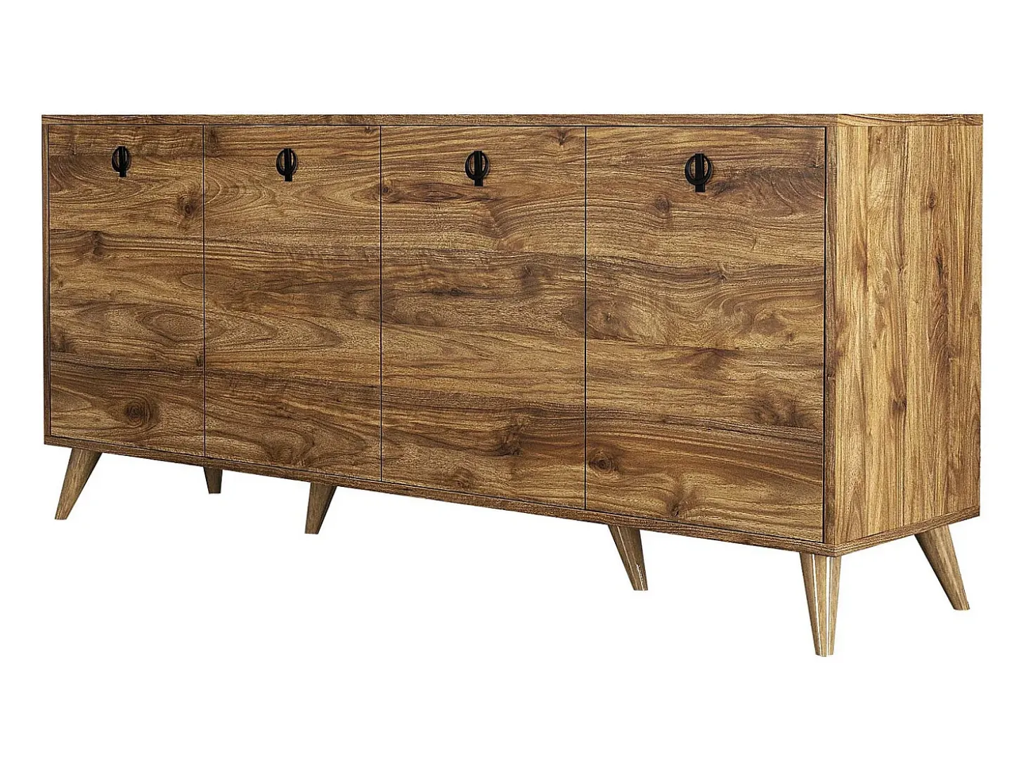 Aparador Elite 1610 color nogal 180x45x80 cm