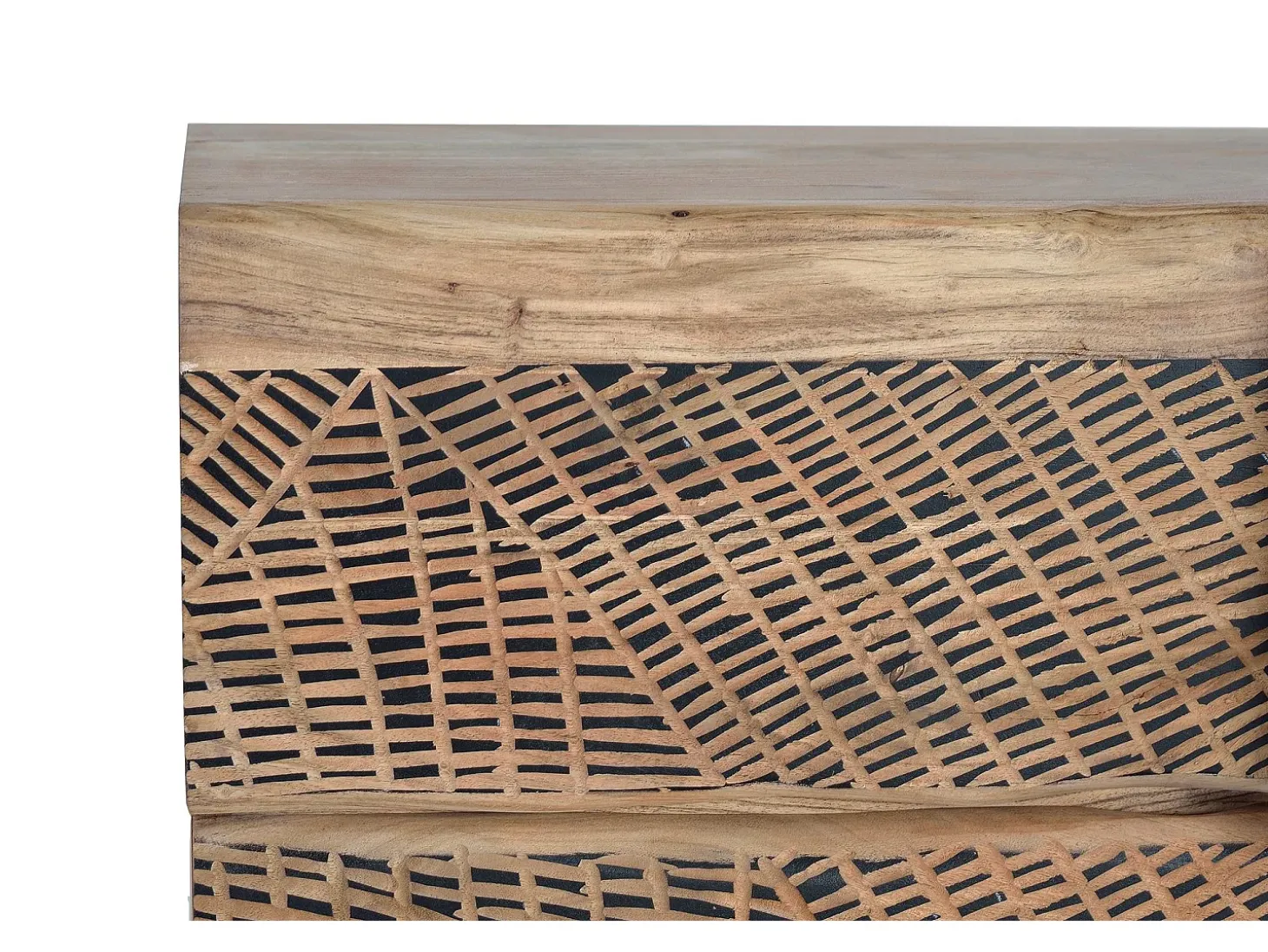 Aparador en madera de acacia y patas metal color natural