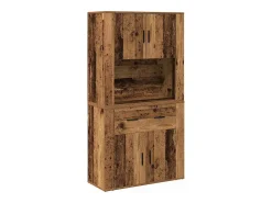 Aparador envejecido de 80x33x150 cm en madera de ingeniería