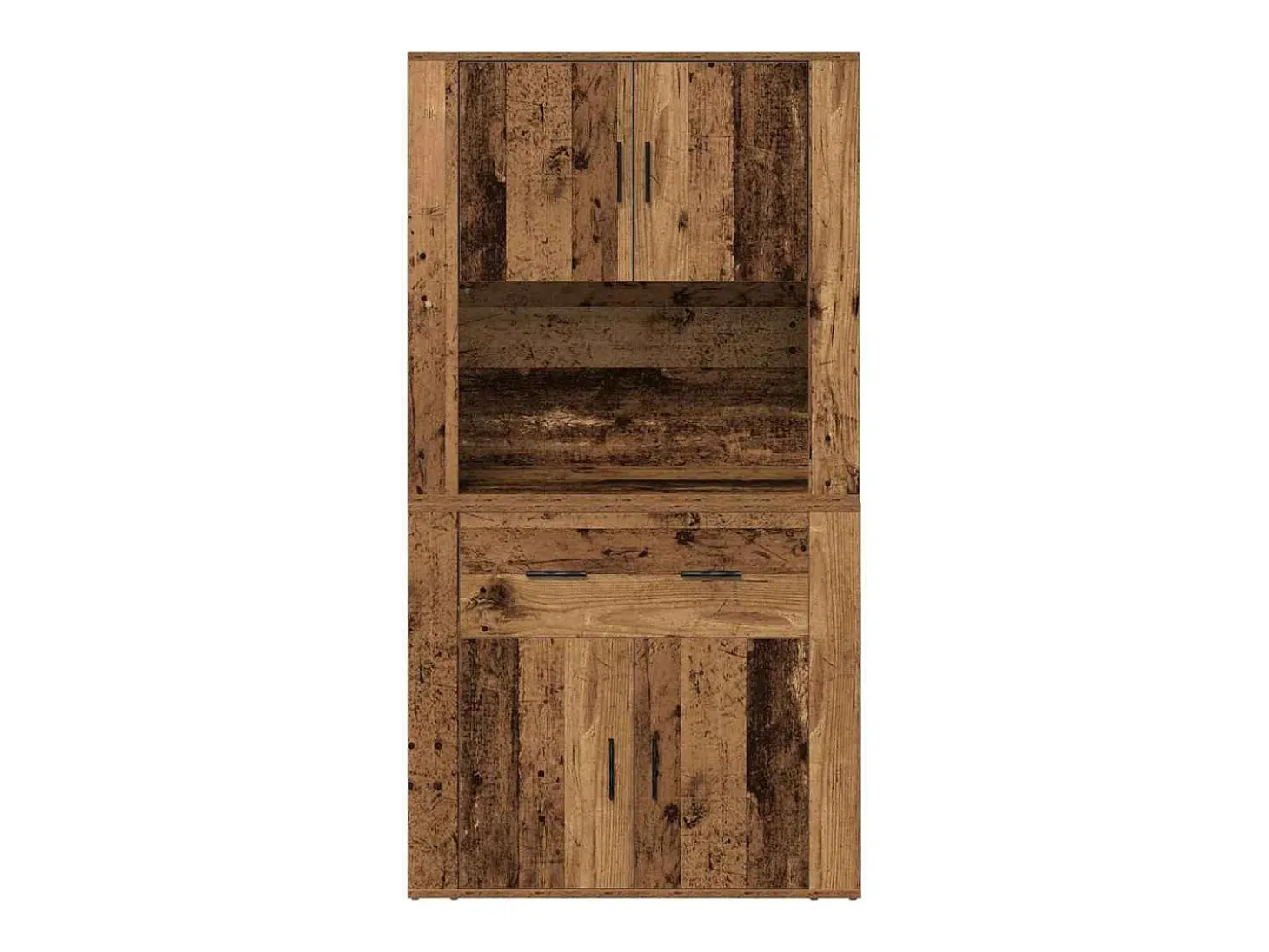 Aparador envejecido de 80x33x150 cm en madera de ingeniería