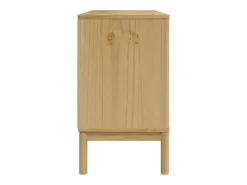 Aparador FLORO madera maciza de pino marrón cera 114x43x74 cm
