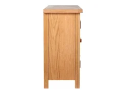 Aparador grande 3 cajones madera maciza roble 110x33,5x70 cm