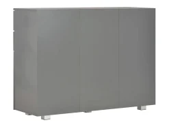 Aparador gris brillante 107x35x80,5 cm
