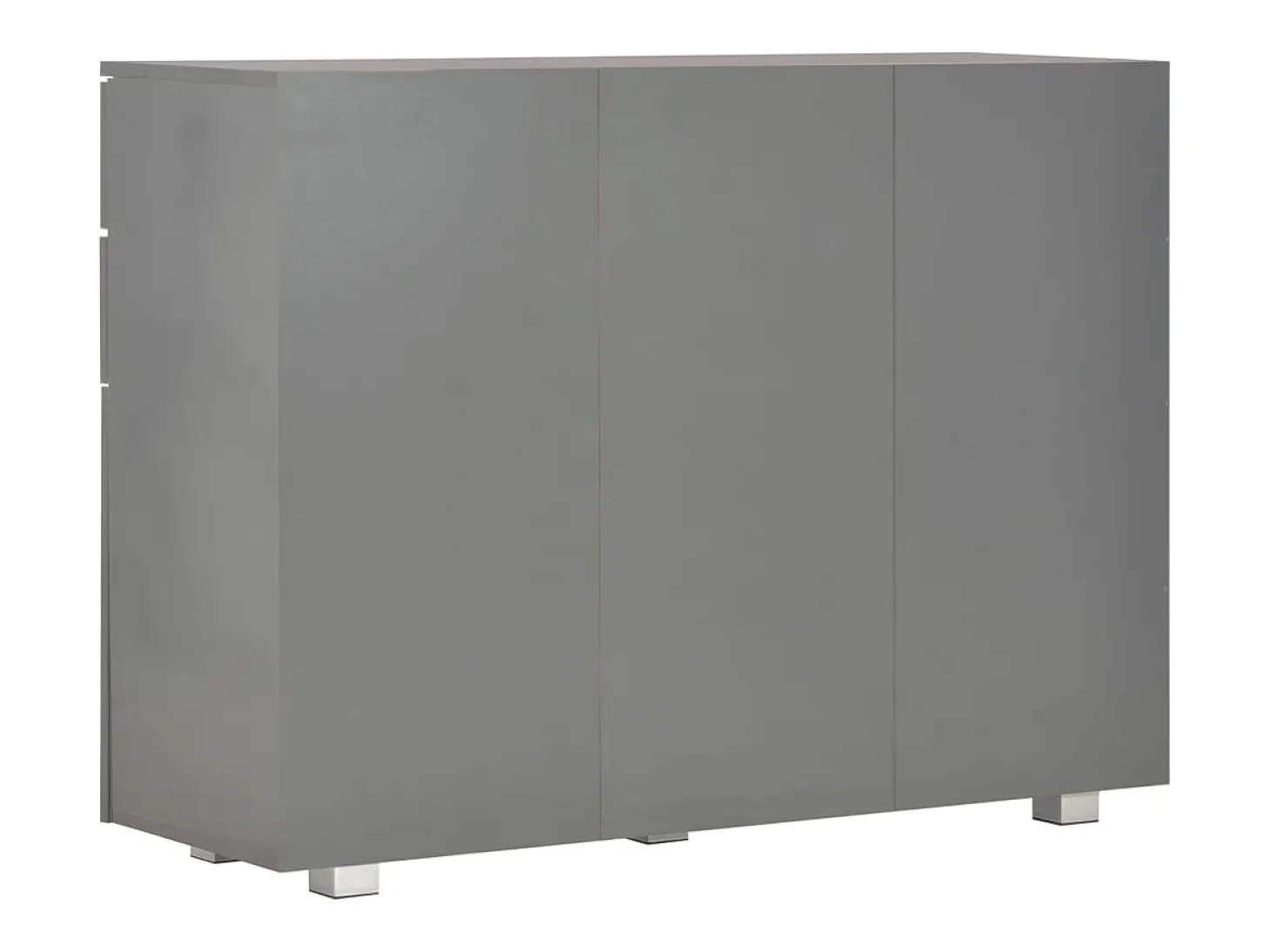 Aparador gris brillante 107x35x80,5 cm