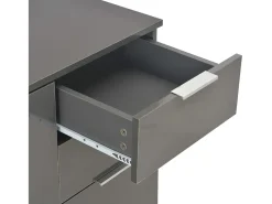 Aparador gris brillante 107x35x80,5 cm