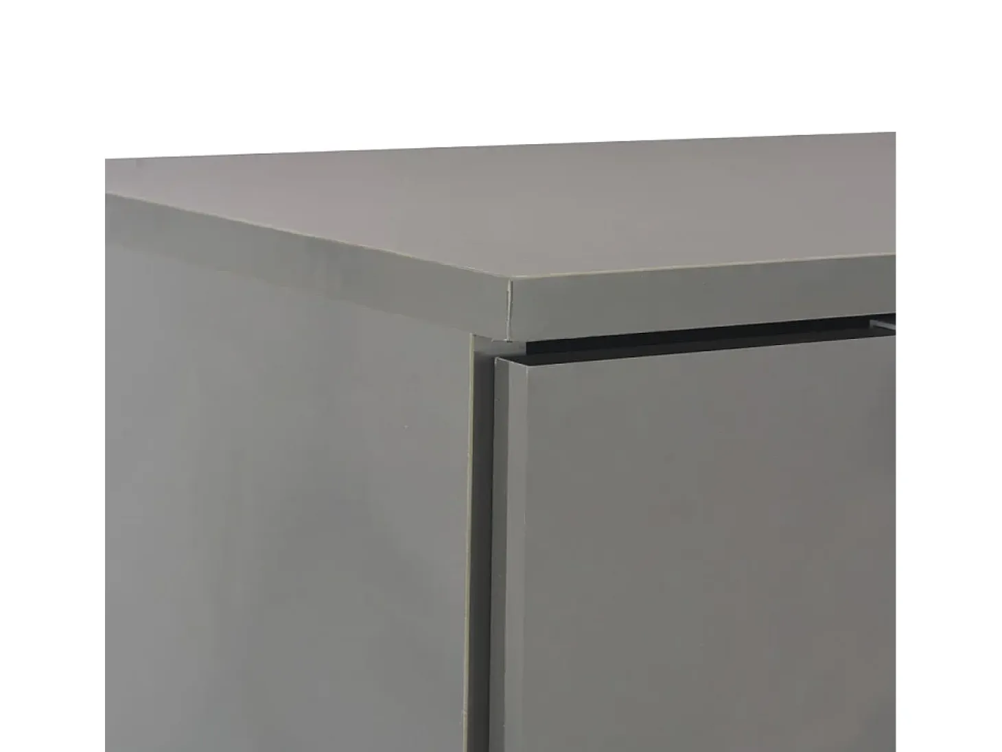 Aparador gris brillante 107x35x80,5 cm