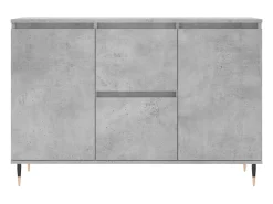 Aparador gris hormigón 104x35x70 cm madera de ingeniería
