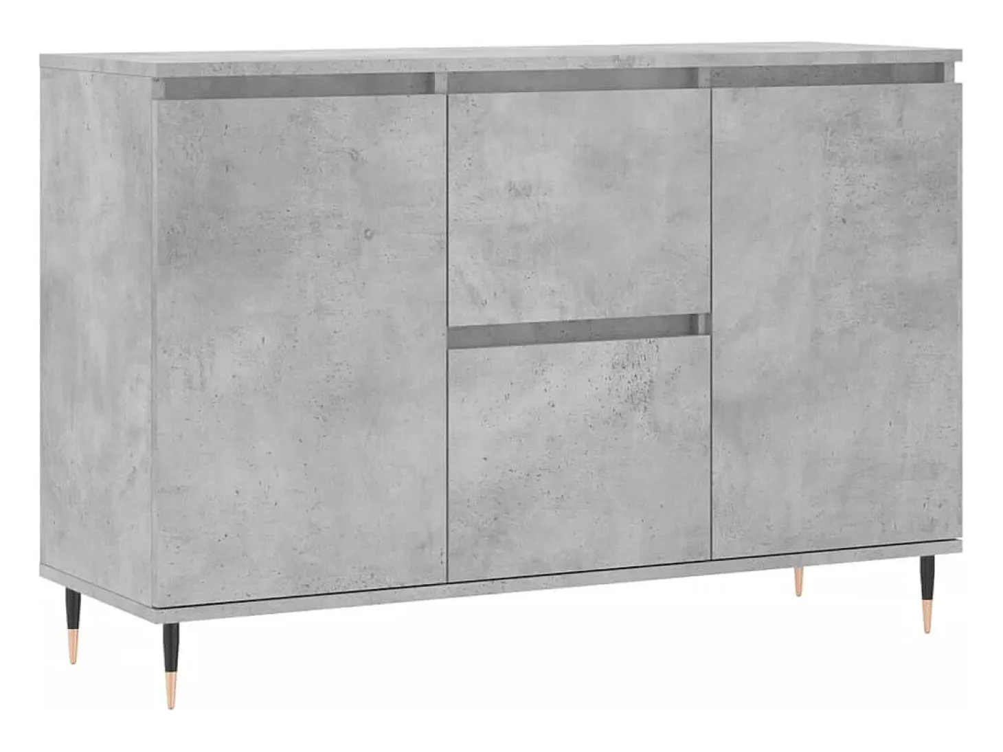 Aparador gris hormigón 104x35x70 cm madera de ingeniería
