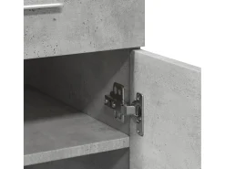 Aparador gris hormigón 80x42,5x93 cm madera de ingeniería