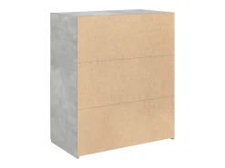 Aparador gris hormigón 80x42,5x93 cm madera de ingeniería
