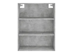 Aparador gris hormigón 69,5x32,5x180 cm madera de ingeniería