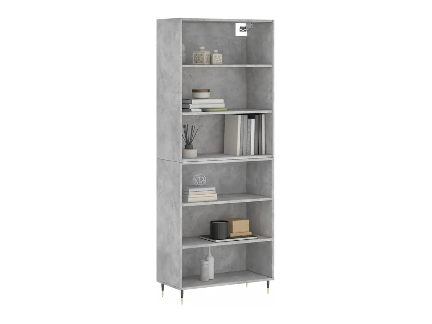 Aparador gris hormigón 69,5x32,5x180 cm madera de ingeniería