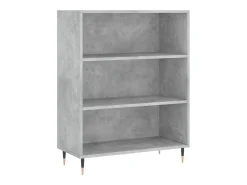 Aparador gris hormigón 69,5x32,5x180 cm madera de ingeniería