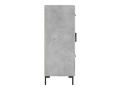 Aparador gris hormigón 69,5x34x90 cm madera de ingeniería