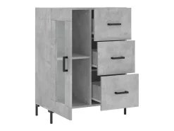 Aparador gris hormigón 69,5x34x90 cm madera de ingeniería