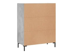 Aparador gris hormigón 69,5x34x90 cm madera de ingeniería