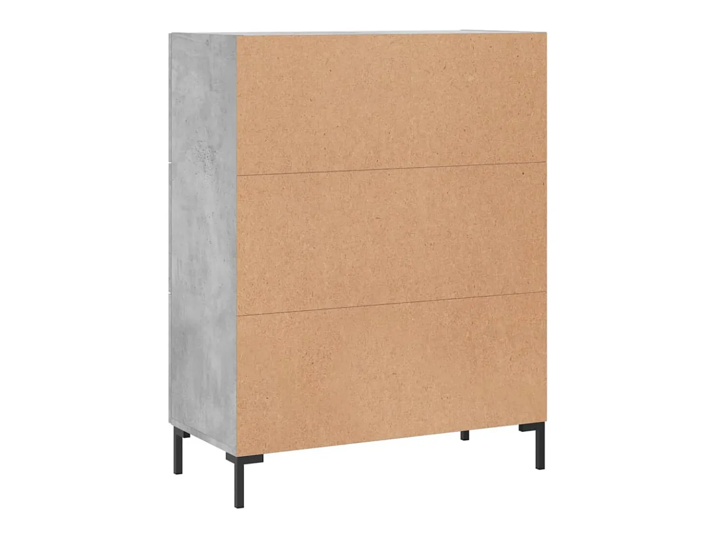 Aparador gris hormigón 69,5x34x90 cm madera de ingeniería