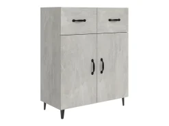 Aparador gris hormigón 69,5x34x90 cm madera de ingeniería
