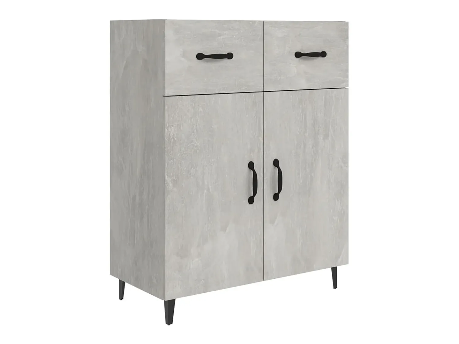 Aparador gris hormigón 69,5x34x90 cm madera de ingeniería