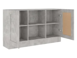 Aparador Gris Hormigón 120x30,5x70 cm Madera de Ingeniería